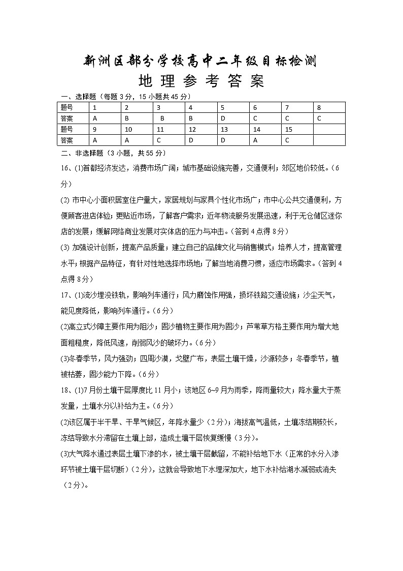 2023武汉新洲区部分学校高二下学期期中考试地理PDF版含解析01