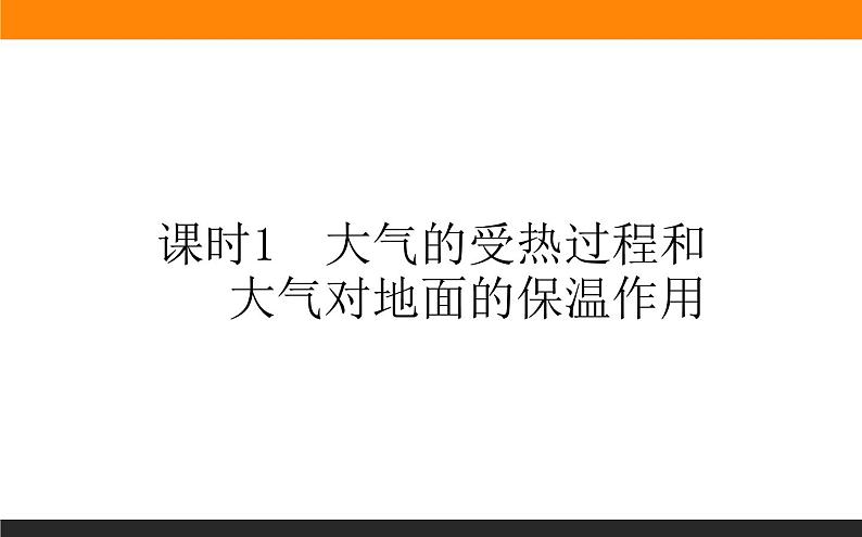 2.2.1大气的受热过程和大气对地面的保温作用课件PPT01