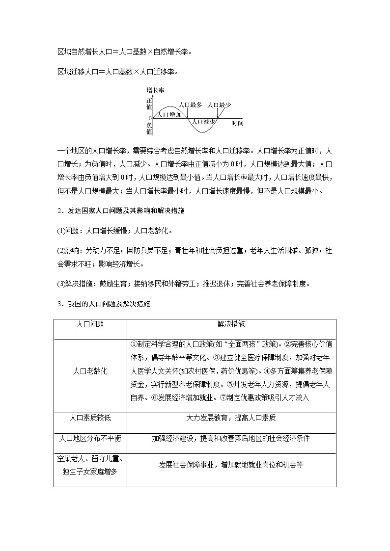 第一单元　第三节　微专题2　人口增长与人口问题  课时练（含答案）02