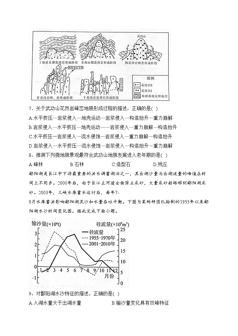 湖南省永州市2023届下学期高考第三次适应性考试地理试卷（含答案）第3页