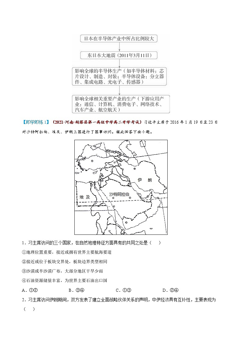 4.4 国际合作-高二地理同步精品讲义（人教版2019选择性必修2）（教师版）02