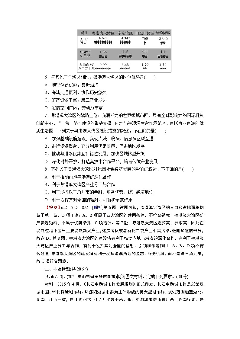 第3章 第1节城市的辐射功能 试卷03