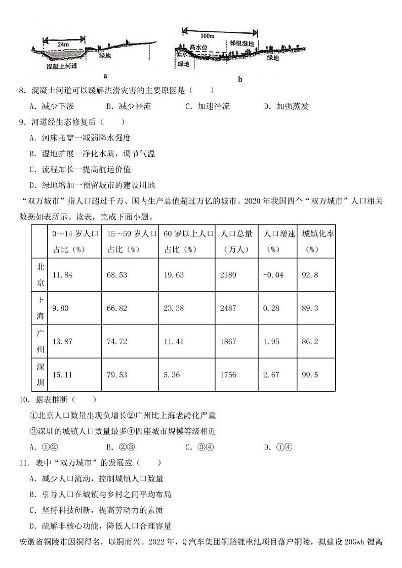 北京市海淀区2023届高考一模地理试题【含答案】03