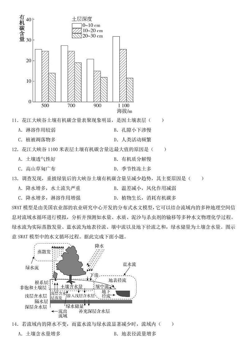 福建省漳州市2023年高三下学期二模地理试题【含答案】03