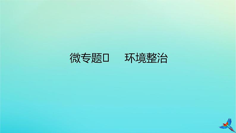 2023新教材高考地理二轮专题复习 微专题12 环境整治课件第1页