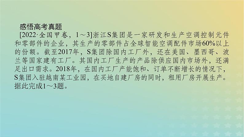 （统考版）2023高考地理二轮专题复习 专题八 工业生产与产业转移课件第8页