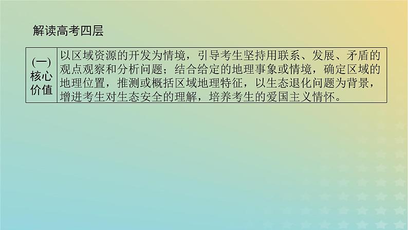 （统考版）2023高考地理二轮专题复习 专题九 资源环境与区域可持续发展课件第5页