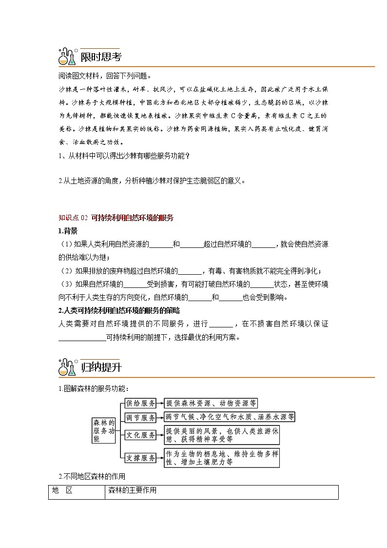 1.1 自然环境的服务功能（学生版）-高二地理同步精品讲义（人教版2019选择性必修3）第2页
