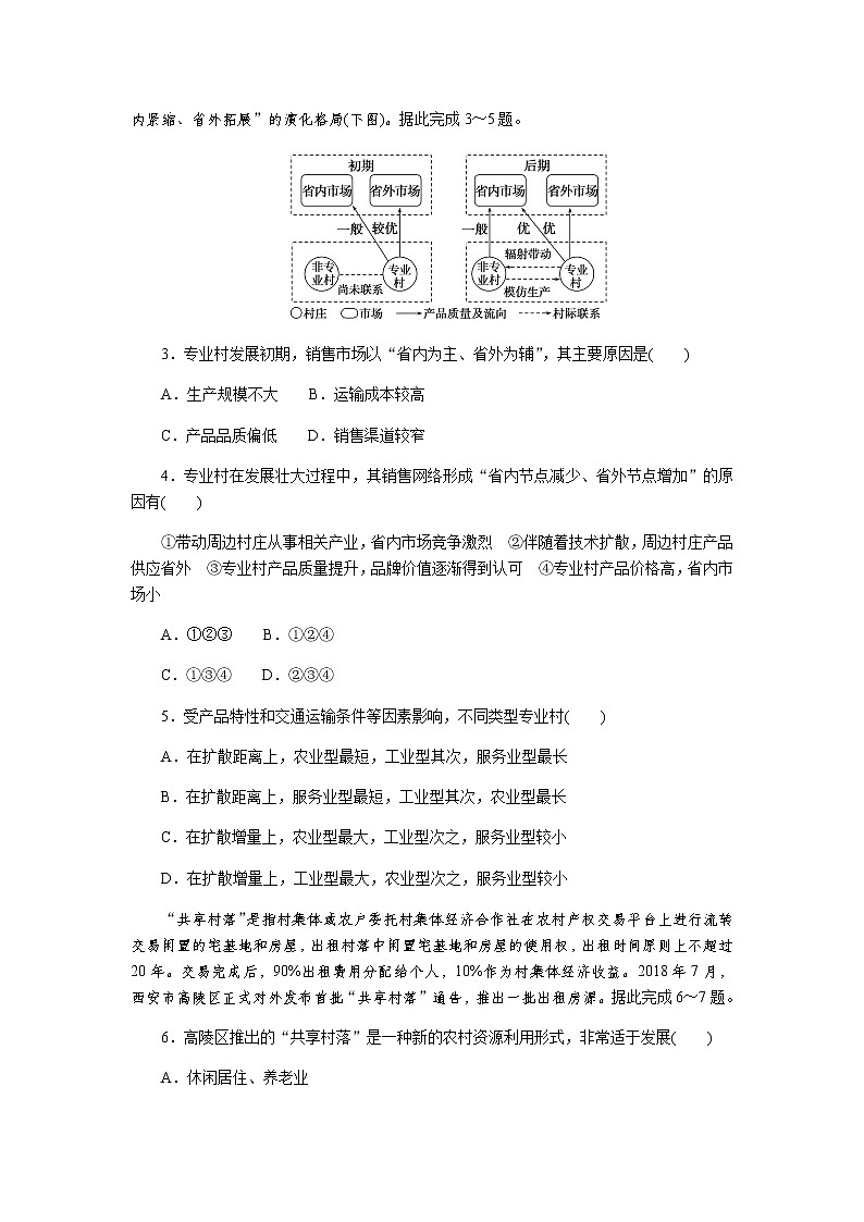 2023届高考地理二轮复习专项分层特训热点1乡村振兴含答案第2页