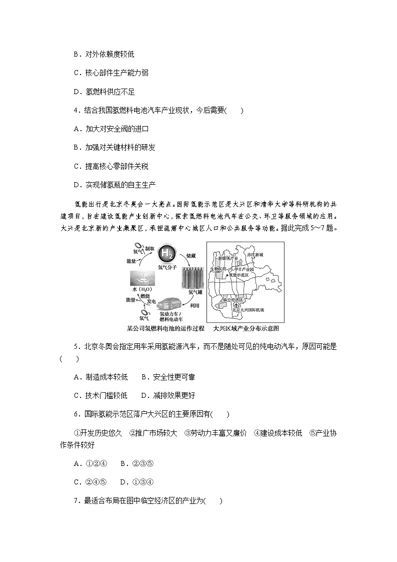2023届高考地理二轮复习专项分层特训热点6氢能产业含答案第2页