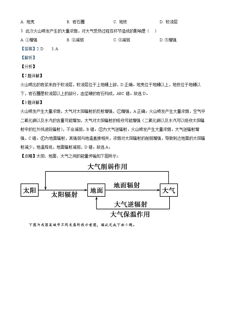 浙江省杭州师范大学附属中学2022-2023学年高一地理下学期期中试题（Word版附解析）02