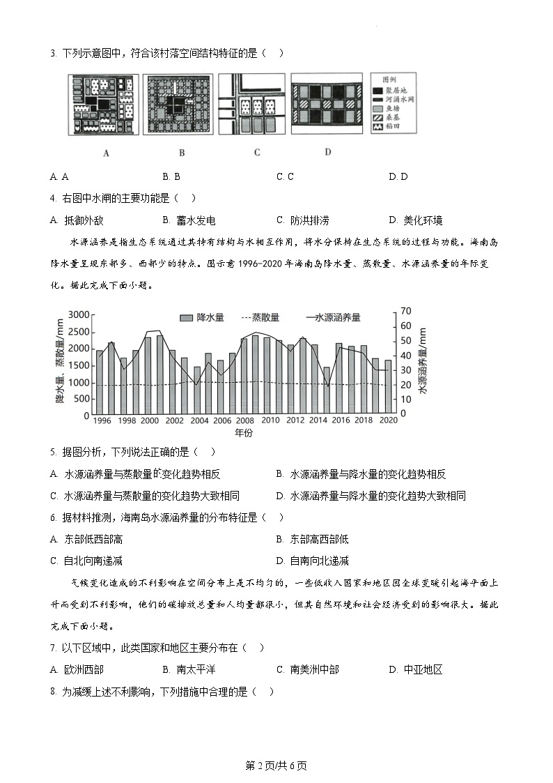 2023年新高考真题海南地理卷及答案解析02