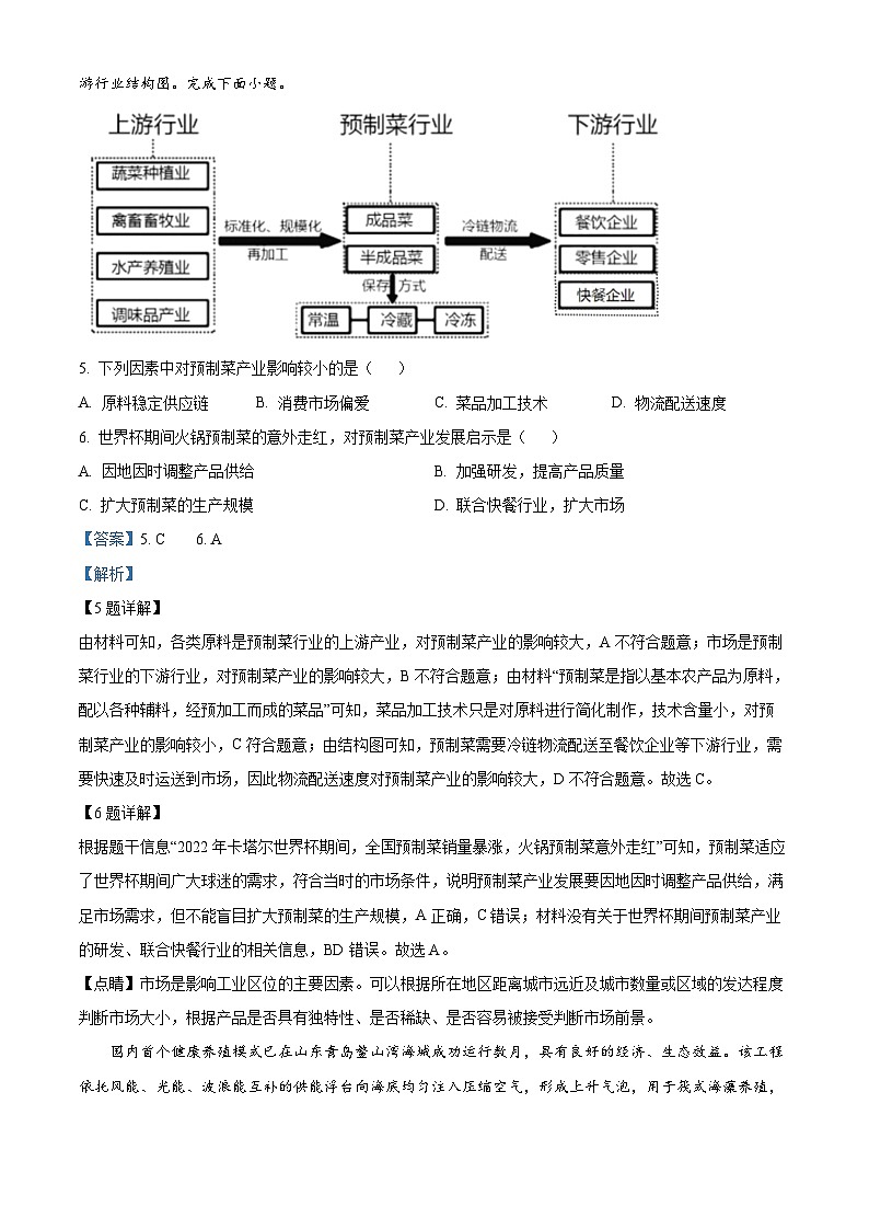 浙江省宁波市镇海中学2022-2023学年高三地理下学期4月月考试题（Word版附解析）第3页