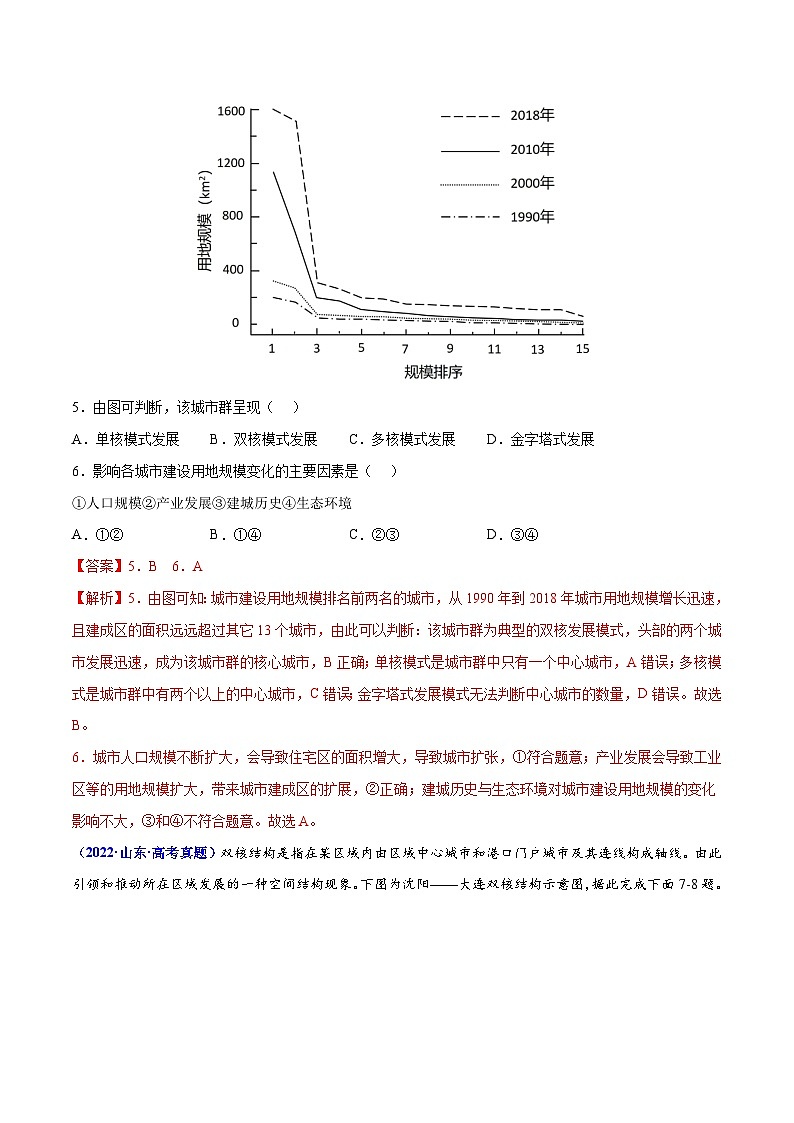 专题09 城市与乡村——【全国通用】2020-2022三年高考地理真题分类汇编（原卷版+解析版）03