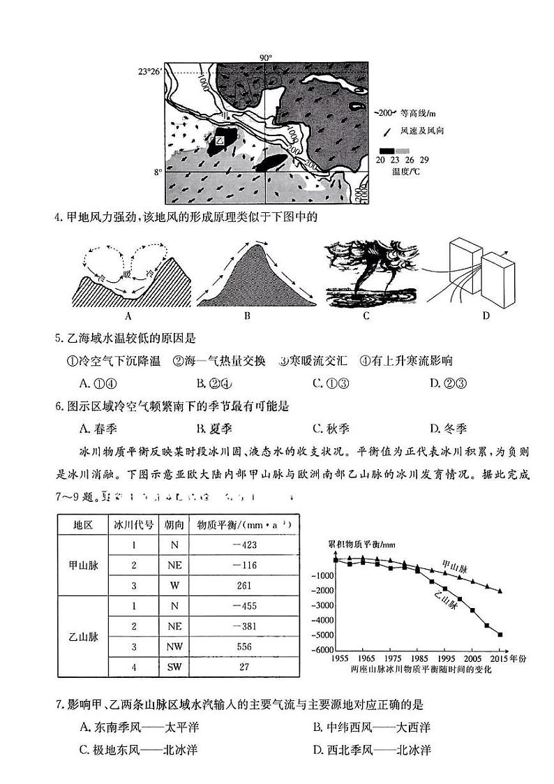 2022-2023学年山西省部分学校高三上学期11月联考地理试题PDF版含答案第2页