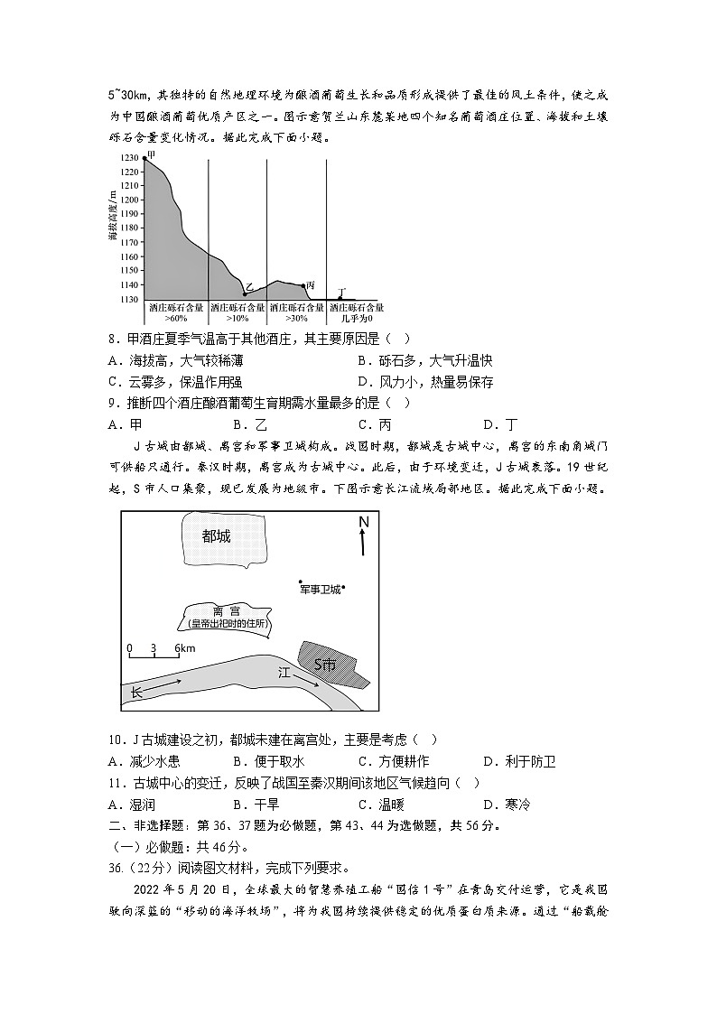必刷卷01——【高考三轮冲刺】2023年高考地理考前20天冲刺必刷卷（全国乙卷）（原卷版+解析版）03
