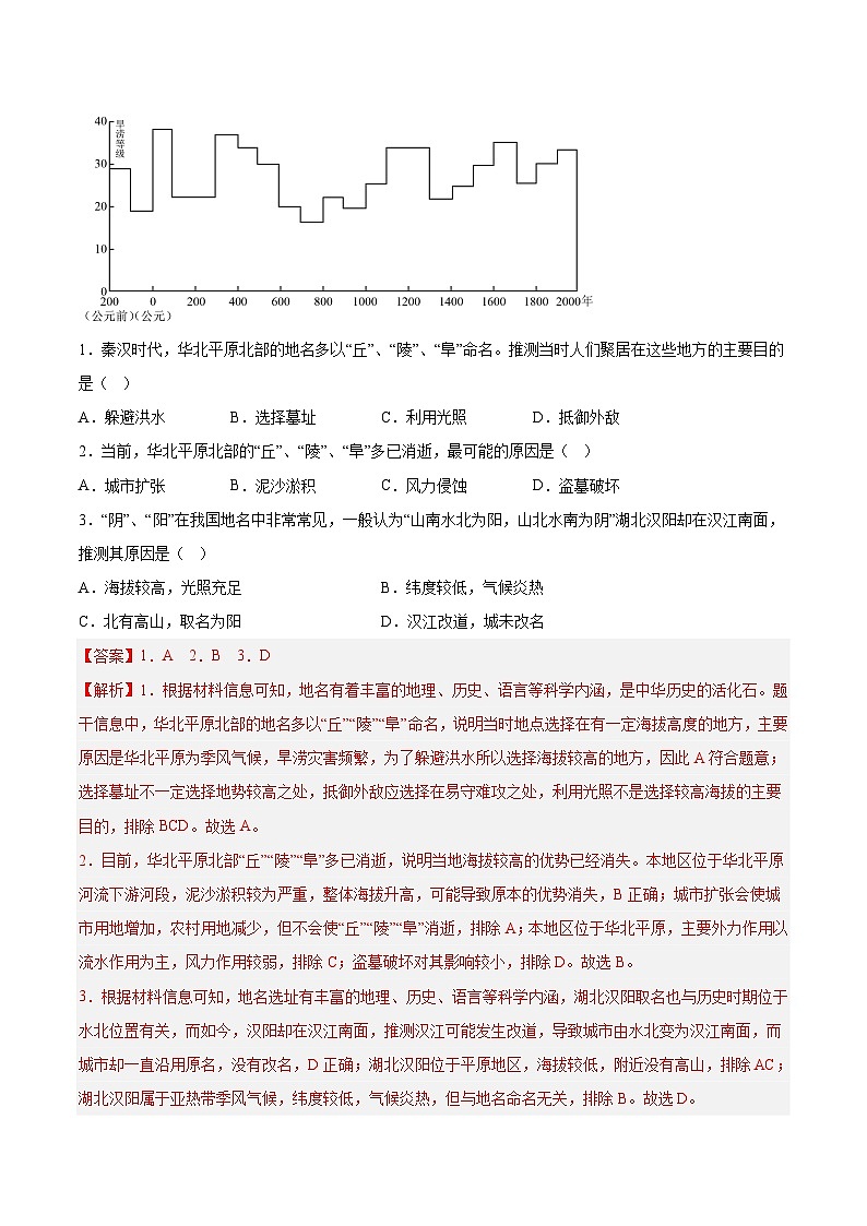 必刷卷04——【高考三轮冲刺】2023年高考地理考前20天冲刺必刷卷（湖北专用）（解析版）第2页