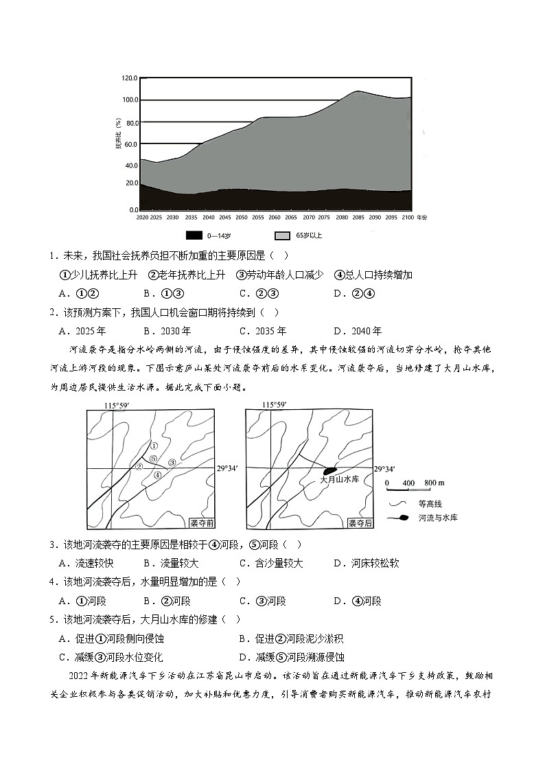 必刷卷01——【高考三轮冲刺】2023年高考地理考前20天冲刺必刷卷（重庆专用）（原卷版+解析版）02