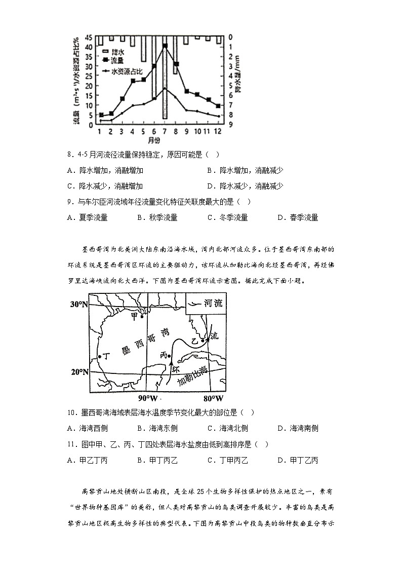 2023届山东省烟台市高考适应性测试（一）地理试题（无答案）03