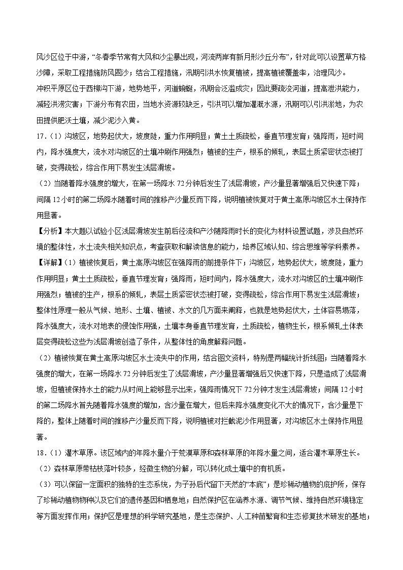 真题重组卷04——2023年高考地理真题汇编重组卷（山东专用）02