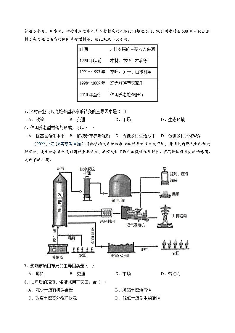 真题重组卷03——2023年高考地理真题汇编重组卷（辽宁专用）02