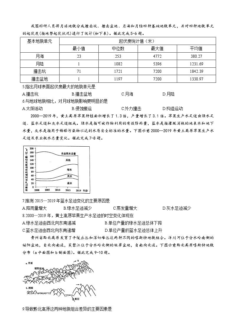 2023届广东省茂名市高三下学期二模地理试卷含答案02