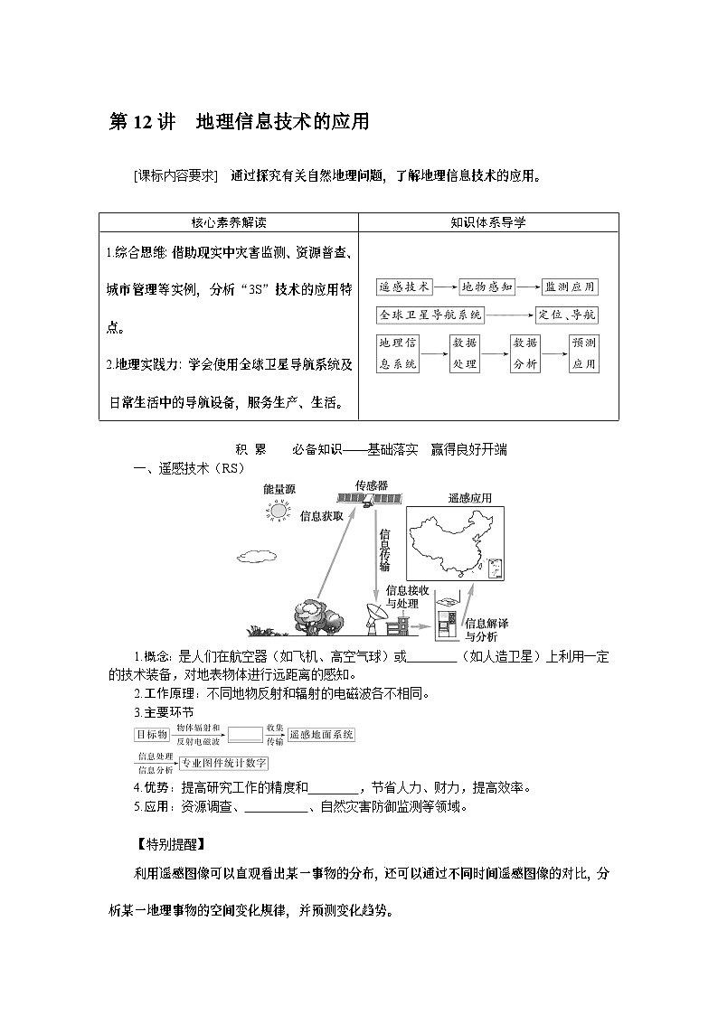 第12讲　地理信息技术的应用 试卷01