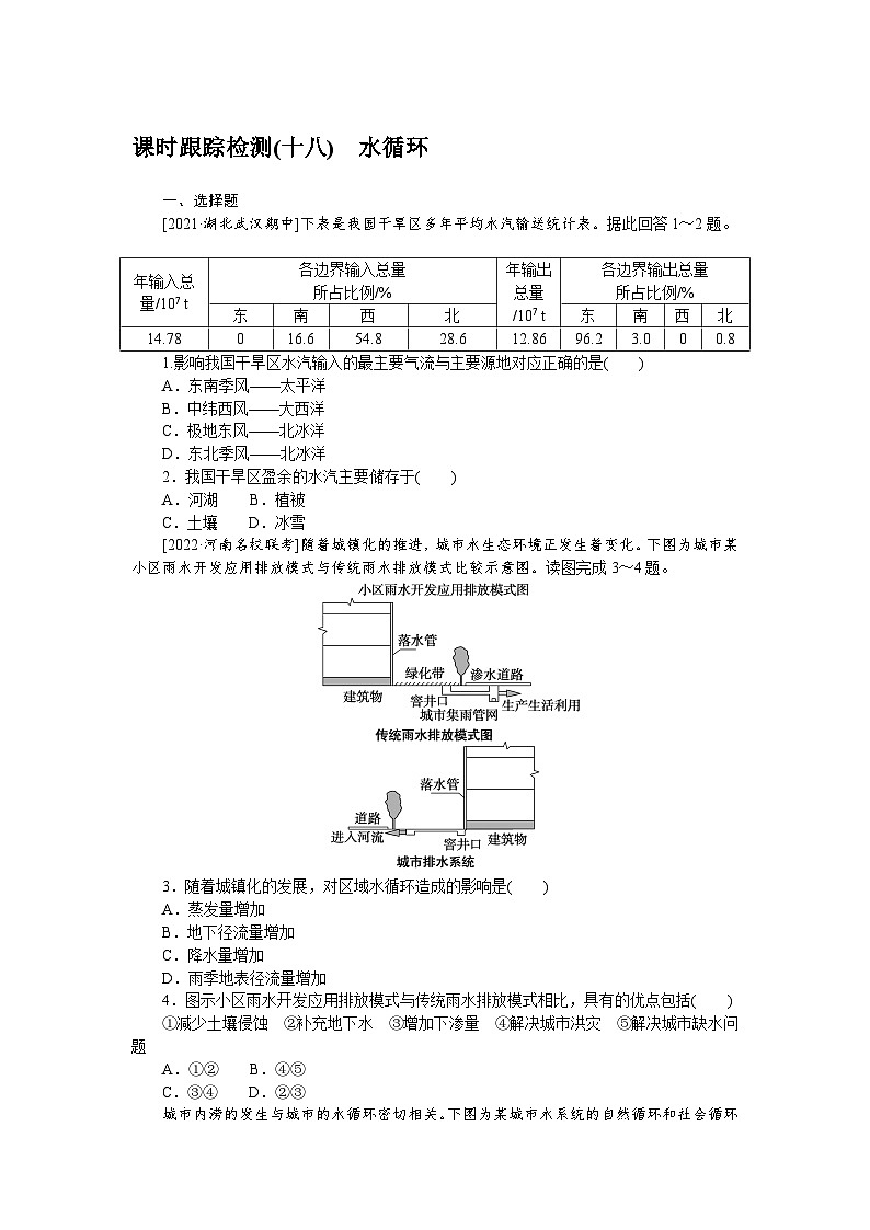 课时跟踪检测(十八)　水循环第1页