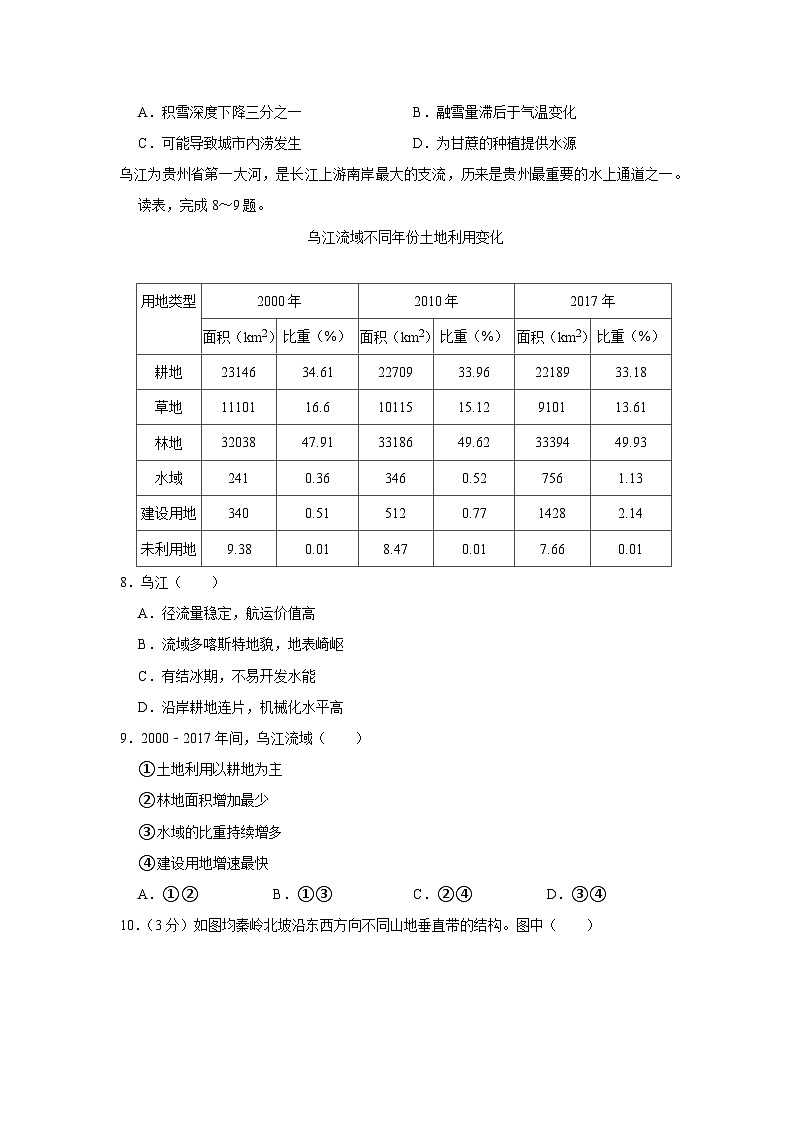 2021年北京市顺义区高考地理第二次统练试卷（二模）03