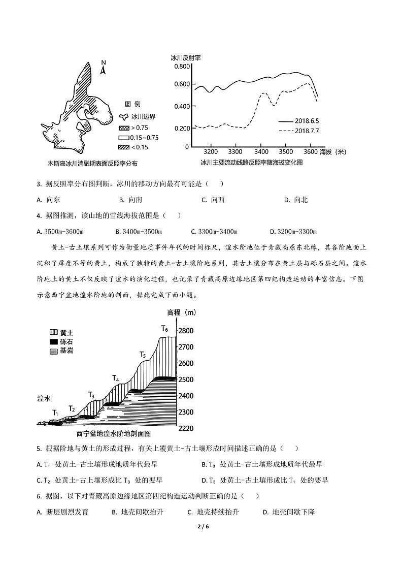 广东省佛山市第四中学2022-2023学年高三下学期开学考试地理试题第2页
