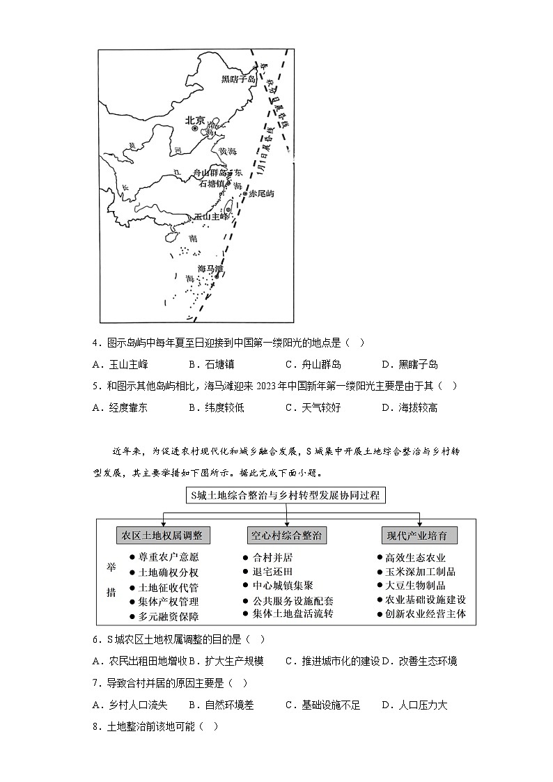 2023年福建省普通高中学业水平选择性考试预测卷地理试题（含答案）第2页