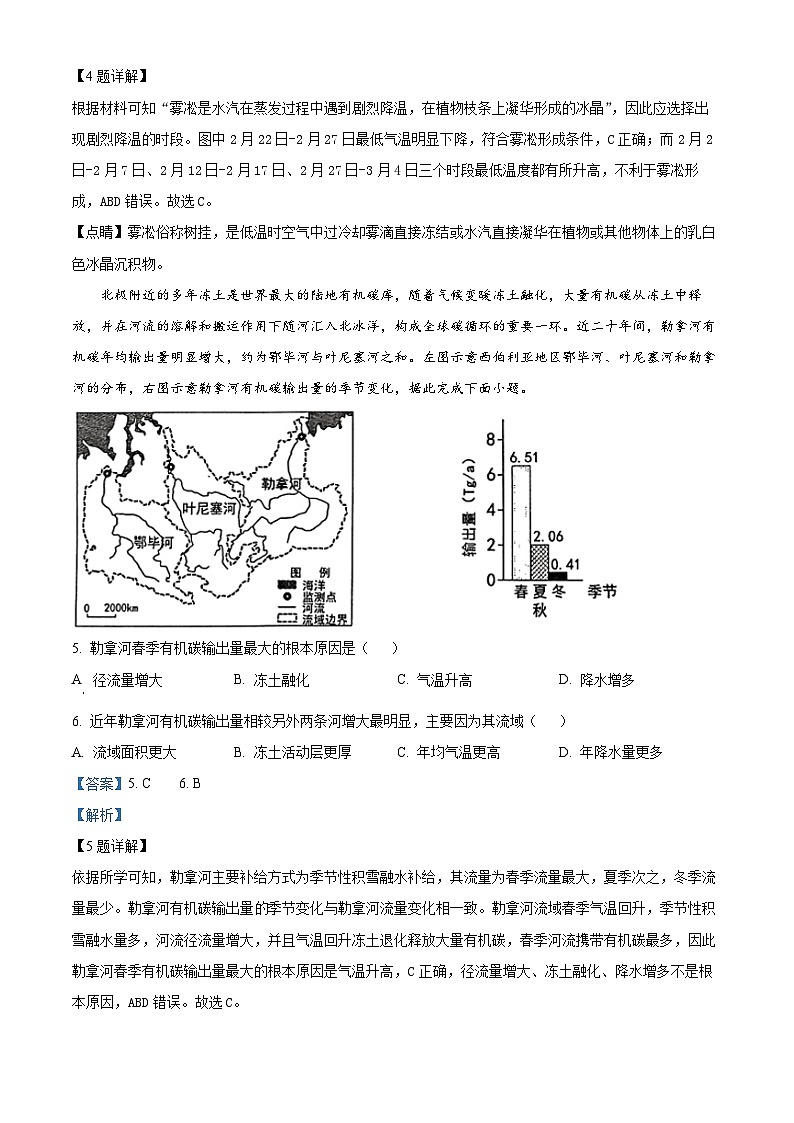 河北省保定市2022-2023学年高三地理下学期二模试题（Word版附解析）第3页