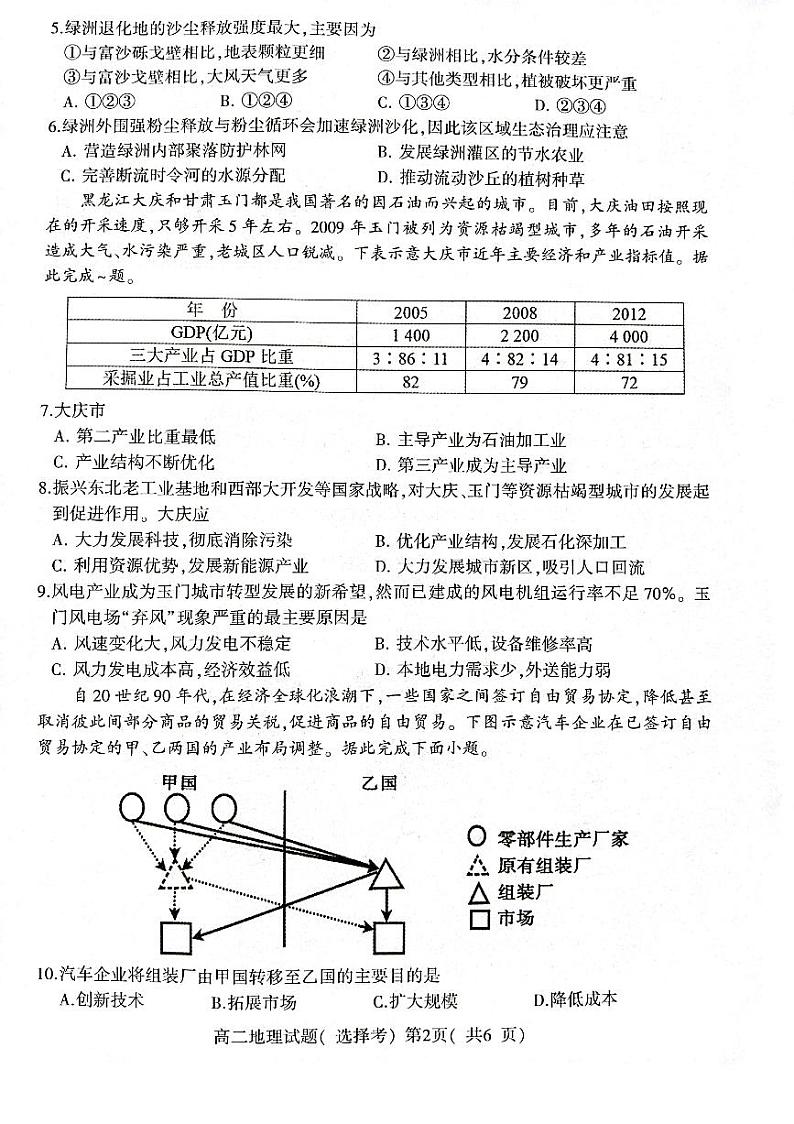 高二地理选考第2页