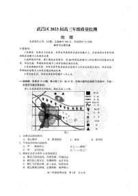 2023届湖北省武汉市武昌区高三年级1月质量检测地理试题 PDF版