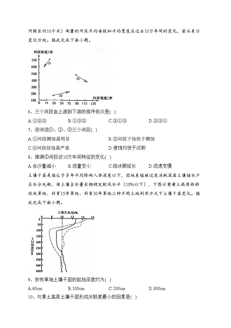 山西省太原、临汾市2023届高三下学期高考考前适应性训练考试（二）地理试卷（含答案）第2页