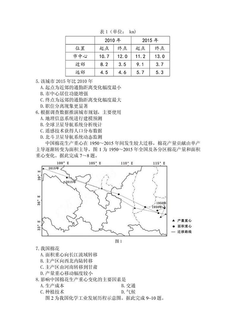 2021届辽宁省沈阳市高三下学期5月教学质量监测（三）地理试题 PDF版第2页