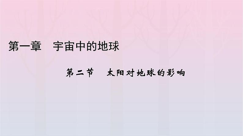 新教材2023年高中地理第1章宇宙中的地球第2节太阳对地球的影响课件新人教版必修第一册第1页