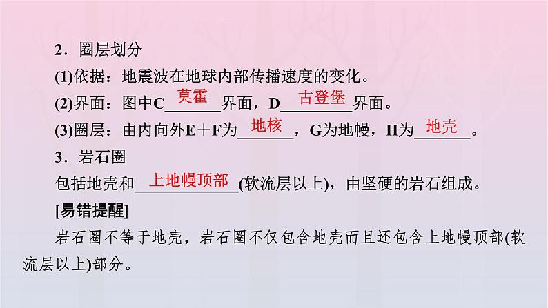 新教材2023年高中地理第1章宇宙中的地球第4节地球的圈层结构课件新人教版必修第一册第8页