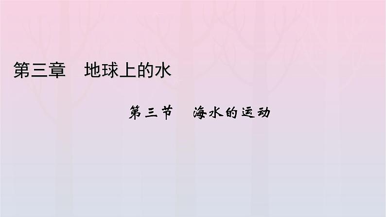 新教材2023年高中地理新人教版必修第一册第3章地球上的水第3节海水的运动（课件+课时作业）01