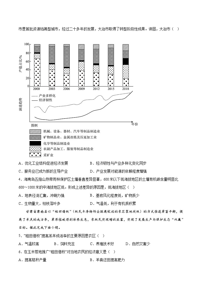 2023年高考考前押题密卷地理试题（天津卷）（Word版附解析）第2页