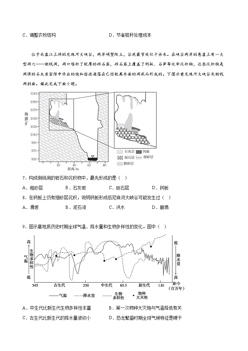 2023年高考考前押题密卷地理试题（天津卷）（Word版附解析）第3页