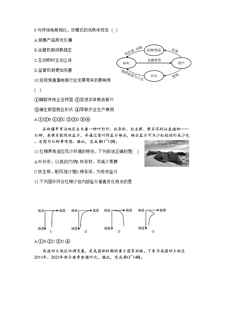 2022-2023学年浙江省东阳市高三下学期5月模拟考试地理试题含答案03