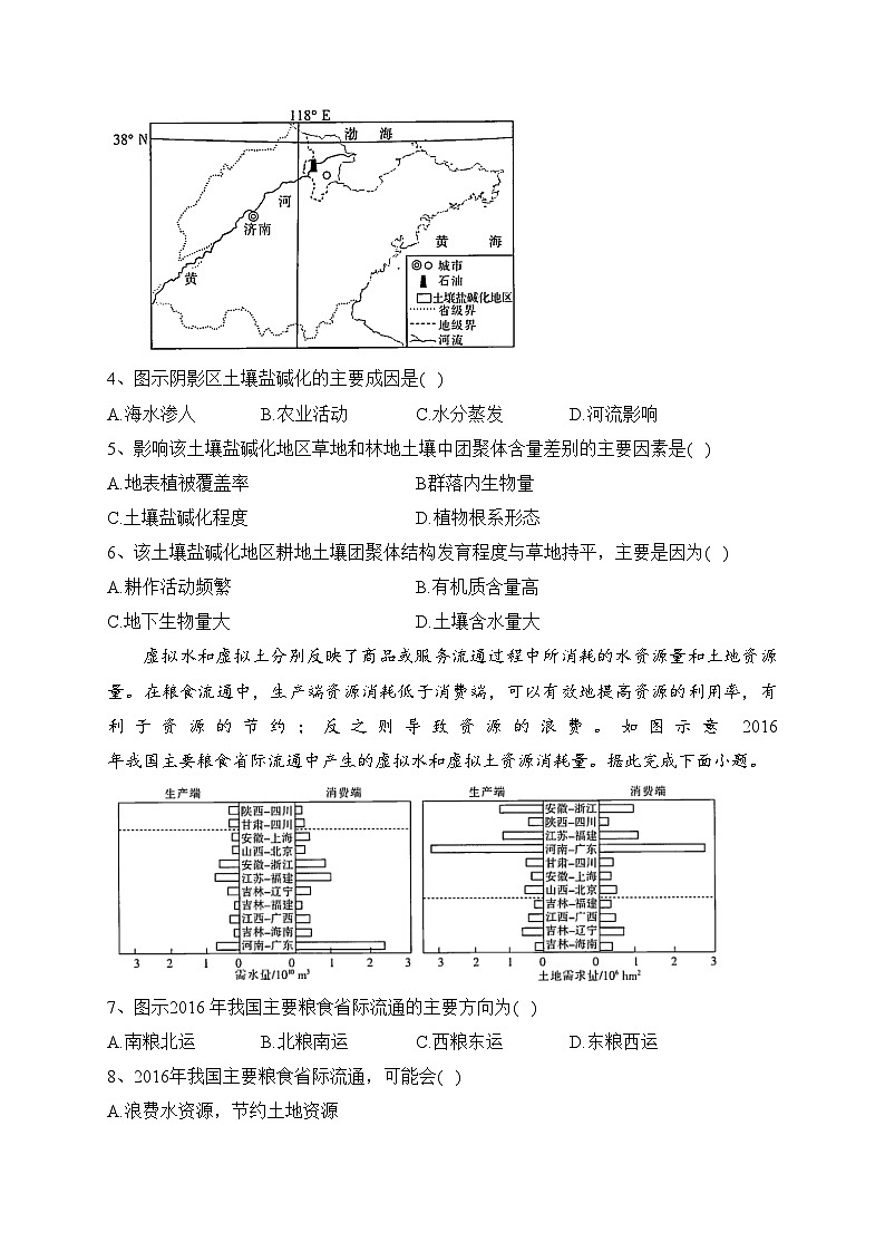 湖南省部分学校2023届高三下学期5月联考地理试卷（含答案）第2页