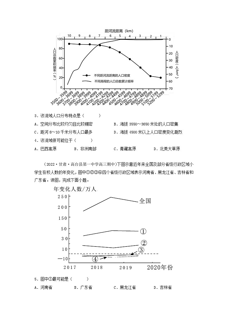 新高考地理三轮冲刺易错题易错点07 人口与环境（通关试题）（2份打包，原卷版+解析版）02