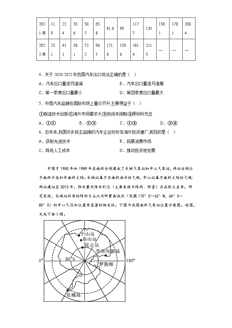 2023届湖北省天门市高考信息卷地理试题（含解析）第2页