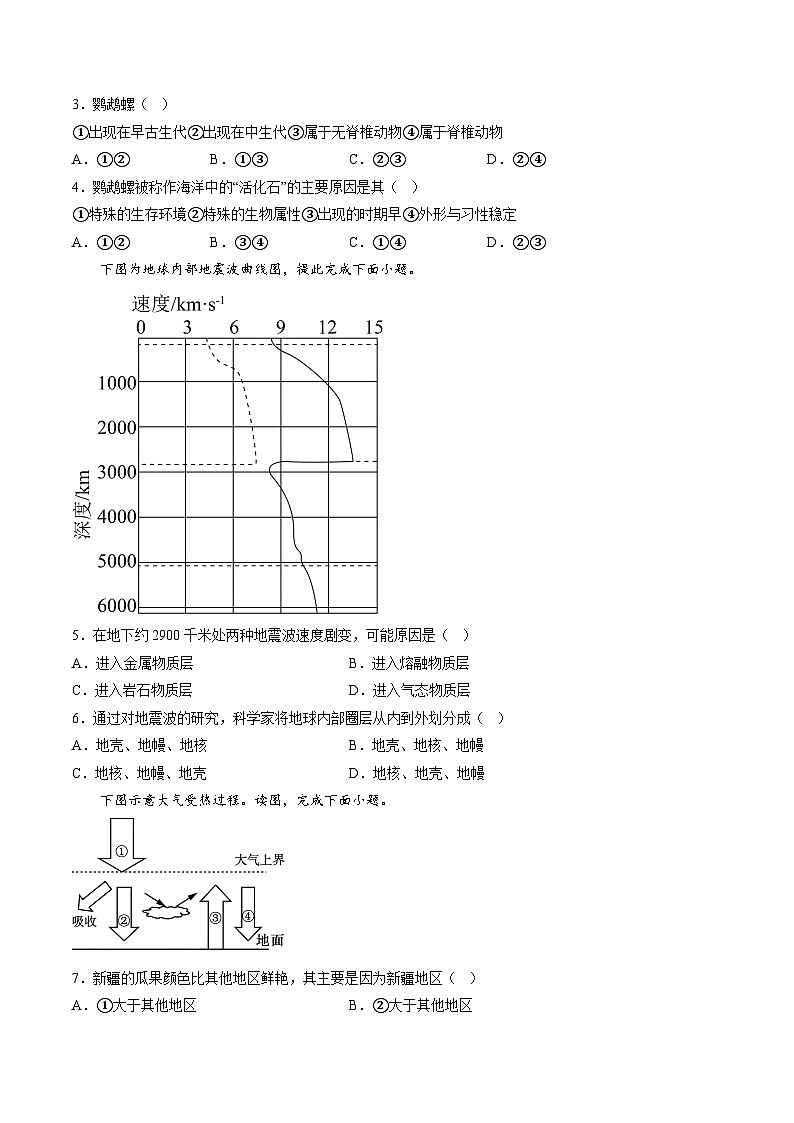 2022年12月山东省普通高中学业水平合格性考试地理模拟卷（二）02