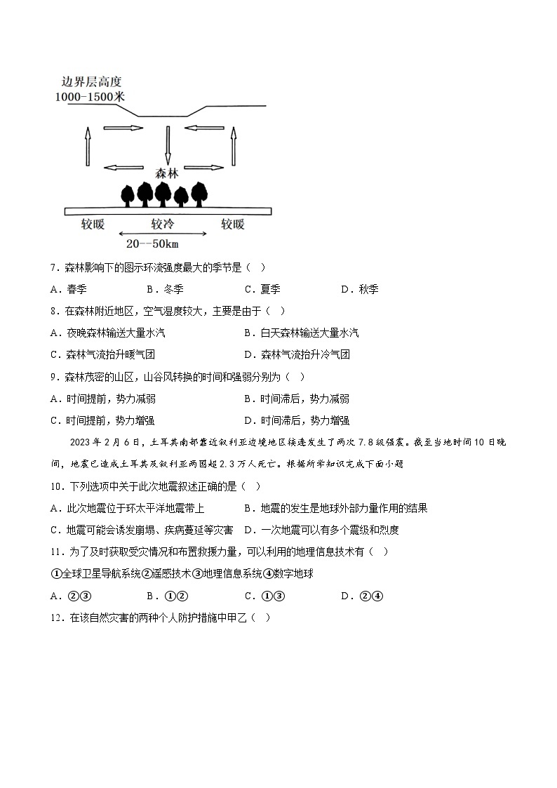 2023年北京第二次普通高中学业水平合格性考试地理模拟卷0203