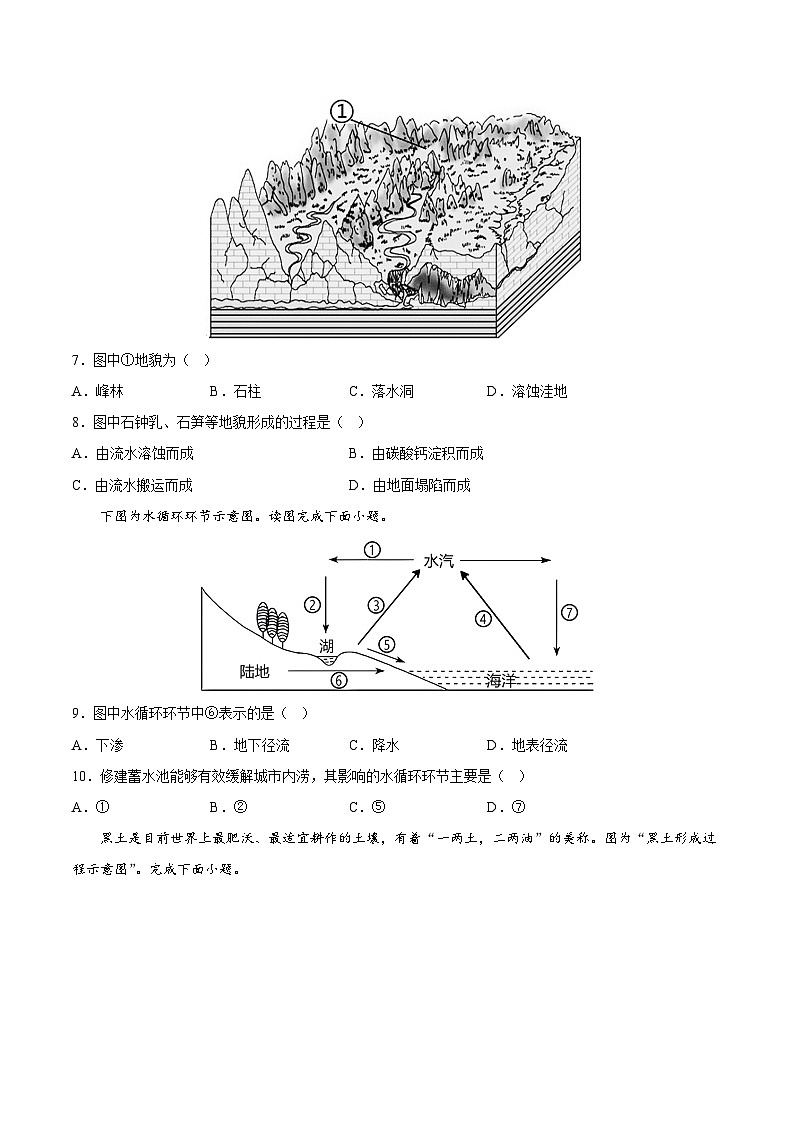 2023年山东省夏季普通高中学业水平合格考试地理模拟卷0203