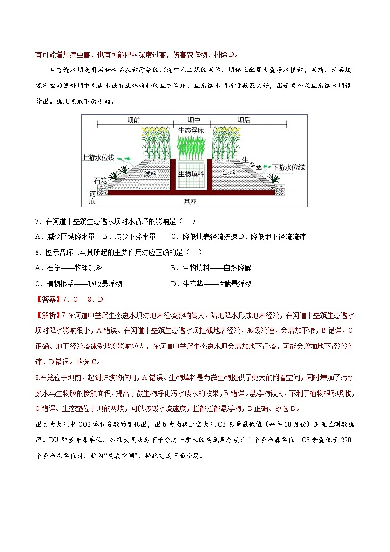 （人教版2019必修二）第五单元  环境与发展——2023年高中地理学业水平考试专项精讲+测试03