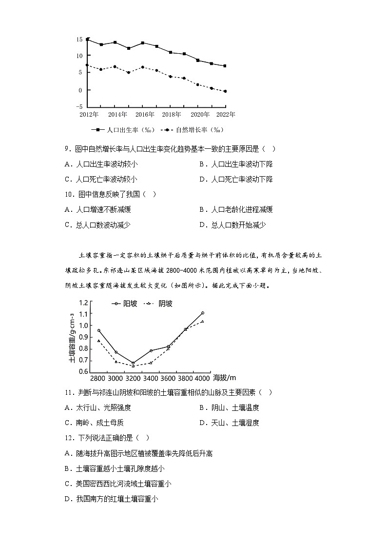 山东省泰安市肥城市2022-2023学年高三学业仿真模拟地理试题（三）（含解析）03